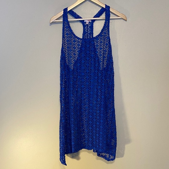 BONGO Blue Lace Swim Coverup - Picture 1 of 5